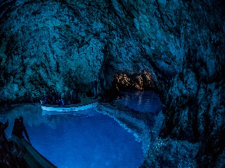 Blue cave boat tour