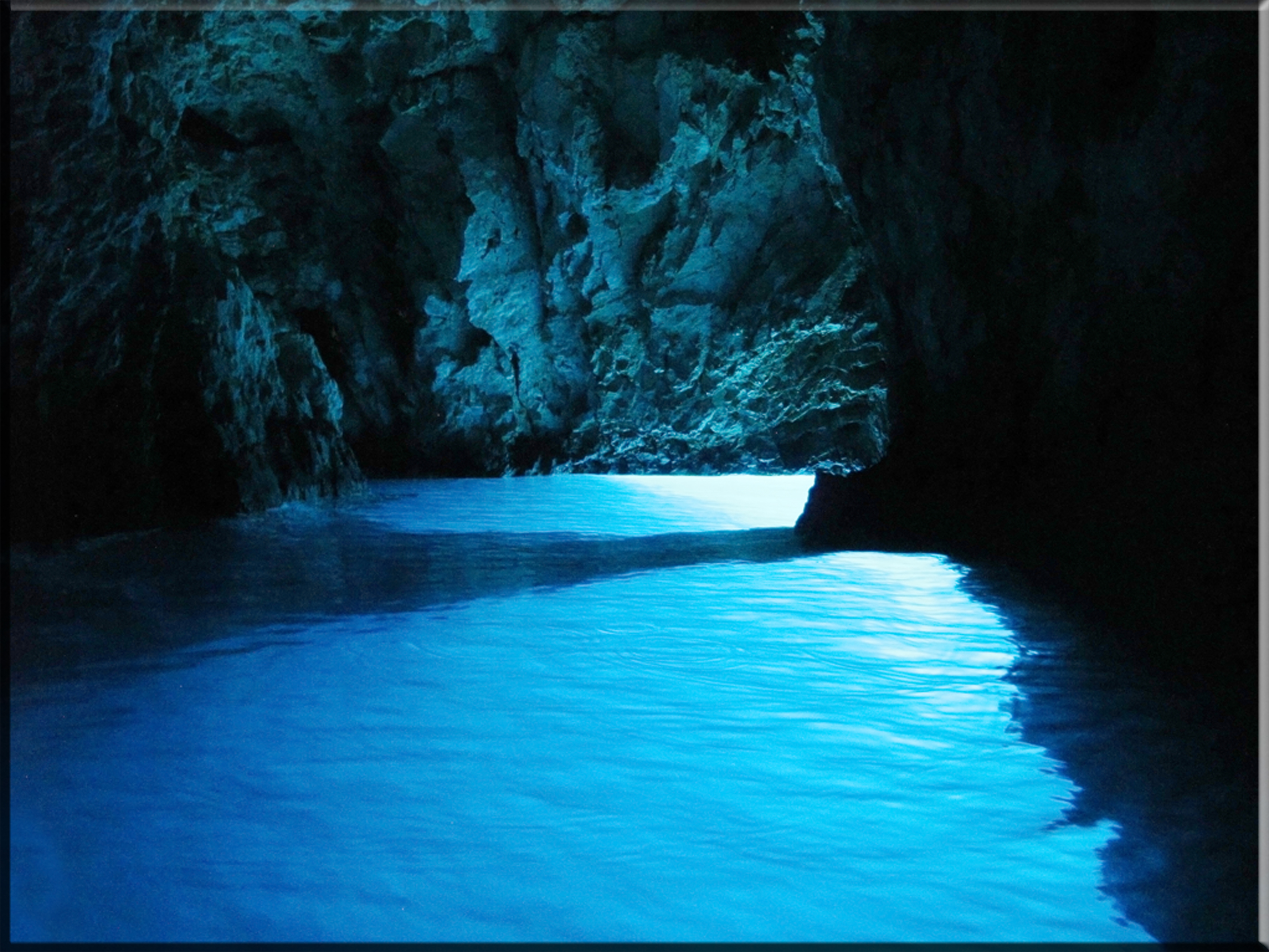 The light in the Blue Cave Croatia