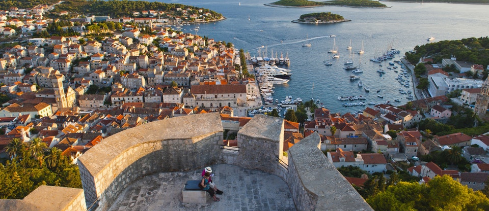 View from Fortica castle in Hvar