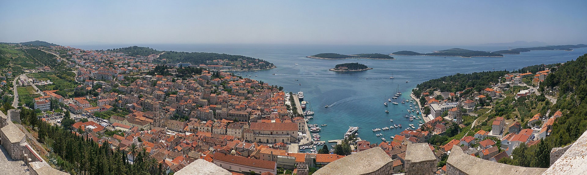 view from fortica castle in hvar